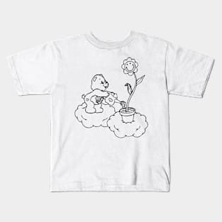 watering flowers Kids T-Shirt